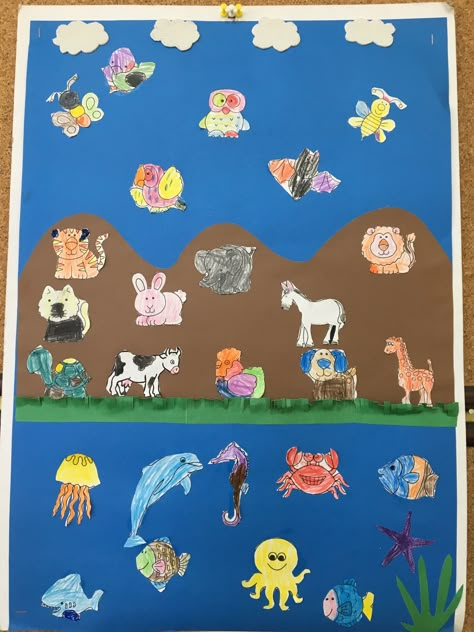 Animals And Habitats Preschool, Habitat Crafts For Toddlers, Habitat Crafts For Kindergarten, Animals Habitats Activities, Animal Habitat Crafts For Preschool, Animal Habitats Preschool Crafts, Habitats Activities For Kids, Animal Habitat Craft, Animal Habitat Activities