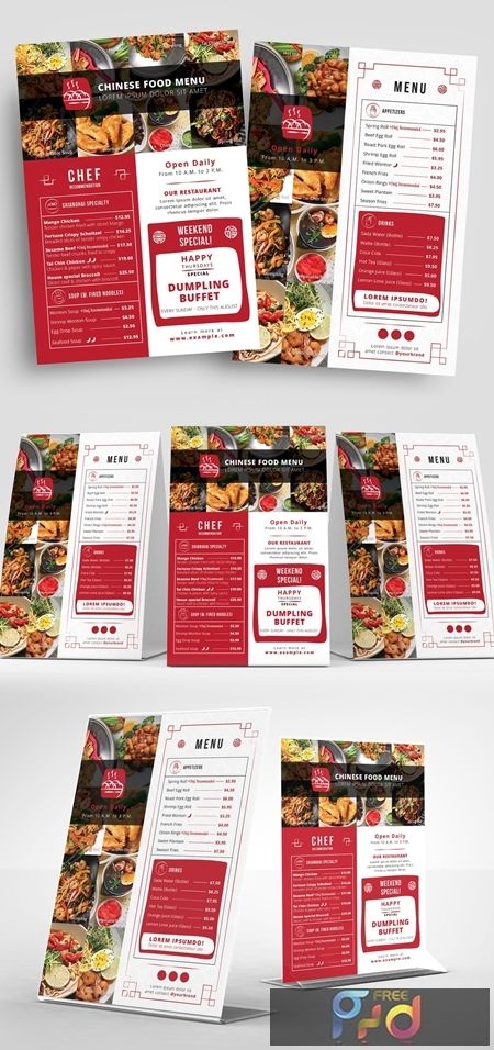 2003554 Red and White Takeout Menu Layout 330835512Photoshop PSDT | 19 Mb Download Directly from FreePSDvn's Server Details: 5 x 7 inchesCMYK2 layout ... Red Menu Design, Hearty Bowls, Chinese Food Menu, Red Restaurant, Menu Layout, White Cafe, Food Template, Food Menu Design, Food Advertising