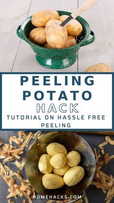 Easiest Way To Peel Potatoes, How To Peel Potatoes, Japanese Tutorial, Speak Japanese, Cute Couple Tattoos, Kitchen Hack, Raw Potato, Ice Bath, Potato Peeler