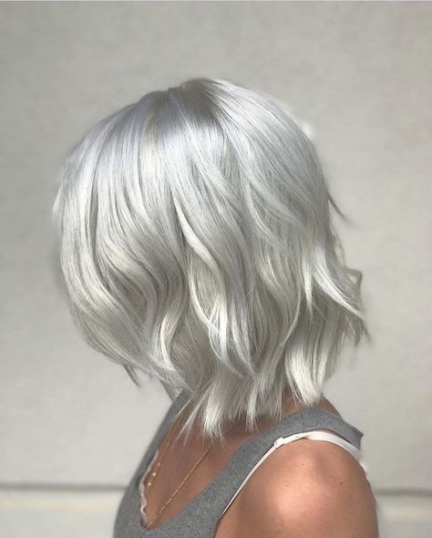 Grey Hair Color Silver, Ice Blonde Hair, Silver White Hair, Grey Blonde Hair, Short White Hair, Granny Hair, Icy Blonde Hair, Silver Blonde Hair, Silver Highlights