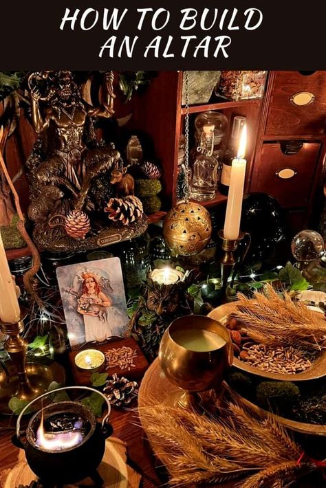 How To Build An Altar, Diy Altar Sacred Space, Altar Room Ideas, How To Create An Alter, At Home Altar, Witches Altar Setup, How To Create A Witch Altar, Altar Organization, Home Altar Ideas Spiritual