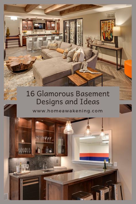 Discover 16 glamorous ideas for finishing your basement #homedecor #decorating #basement Decorating Basement, Leaking Basement, Basement Decoration, Basement Designs, Wet Basement, Basement Decorating Ideas, Basement Decorating, Flooded Basement, Modern Basement