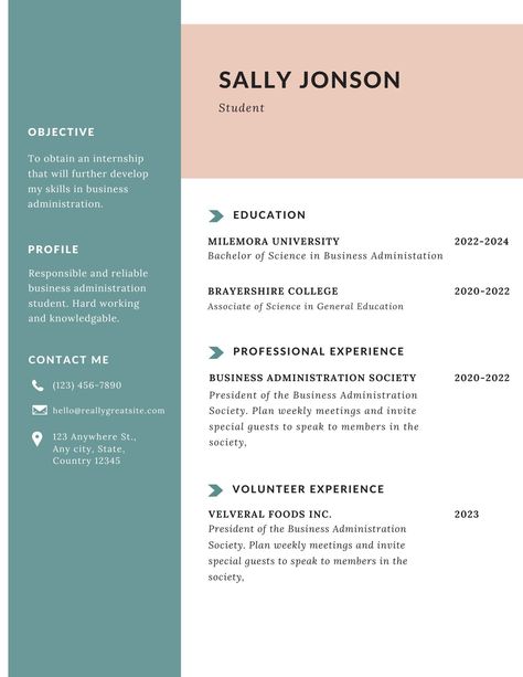 Student Resume Student Cv, Resume Template Examples, Student Resume, Professional Resume Template, Sharing Time, Stylish Fonts, Digital Tools, Resume Template Professional, Creative Resume Templates