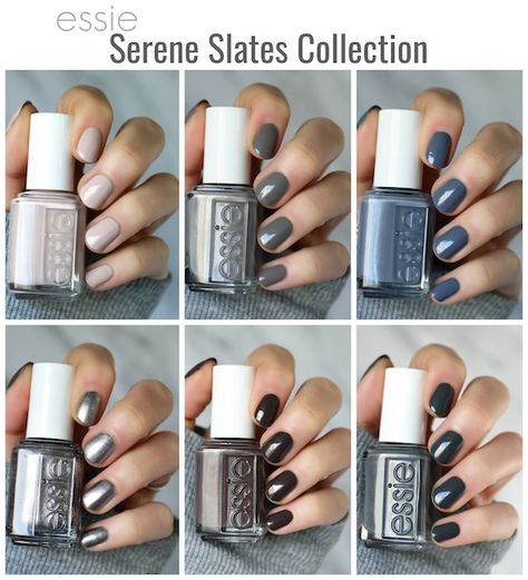 Essie Serene Slate Collection : Swatches, Review & Comparisons | Essie Envy Essie Nails, Essie Colors, Essie Nail Colors, Essie Polish, Cute Nail Polish, Essie Nail Polish, Colorful Nail Designs, Hair Skin Nails, Essie Nail