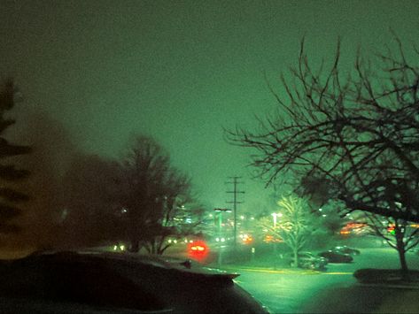 Green Tint Aesthetic, Green Hour Aesthetic, Foggy Nights Aesthetic, Green Foggy Aesthetic, Foggy Street Aesthetic, Highway Wallpaper, Foggy City, Green Gloomy Aesthetic, Fog Aesthetic City