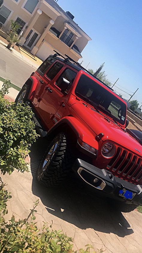 Jeep wrangler Sahara JL Red Jeep Wrangler Unlimited, Red Jeep Wrangler, Jeep Sahara, 2008 Jeep Wrangler, Red Jeep, Jeep Wrangler Unlimited Sahara, Jeep Wrangler Accessories, Wrangler Sahara, Jeep Wrangler Sahara