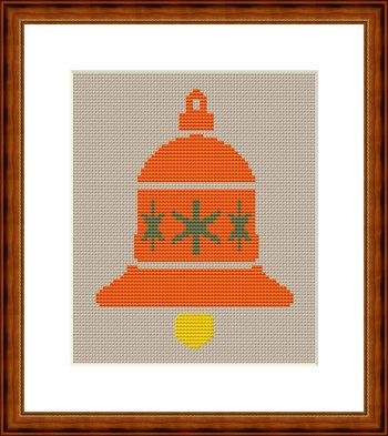 Crochet Ribbon, Free Cross Stitch Pattern, Free Cross Stitch Patterns, Crochet Graphs, Pattern Cross Stitch, Holiday Cross Stitch, Free Chart, Ribbon Christmas, Christmas Bell