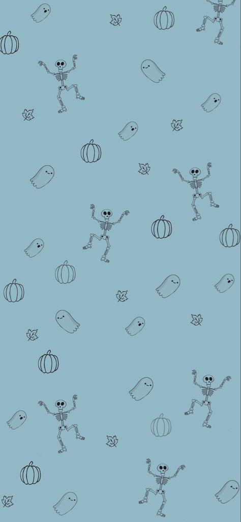 Blue Spooky Wallpaper, Blue Fall Theme Wallpaper, Halloween Neutral Wallpaper, Beachy Fall Wallpaper, Teal Halloween Wallpaper, Blue Autumn Wallpaper, Halloween Ios Wallpaper, Blue Halloween Aesthetic Wallpaper, Light Blue Halloween Aesthetic