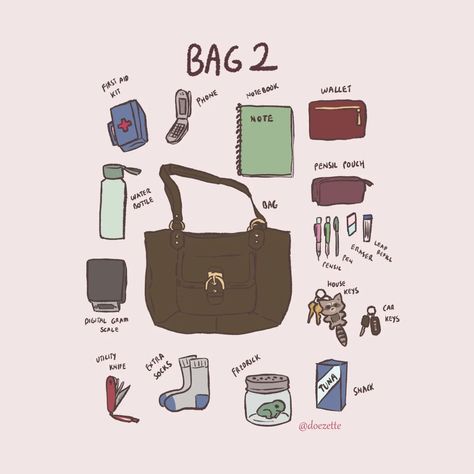 Day 3 - What's in my bag? #Oceptember ♡ Did you guess correctly? If not what were your assumptions? ♡ I had a lot of fun drawing this even though did a lot more than I should have. Drawing items in a simplistic way makes me feel happy ♡ ♡ #OC #digitalart #OCeptember2024 #Oceptemberday3 #whatsinmybag #originalcharacter #pink #cuteart Whats In My Ocs Bag, What's In My Bag Drawing, Drawing Items, Bag Drawing, Mumbo Jumbo, What's In My Bag, Drawing Bag, In My Bag, What In My Bag