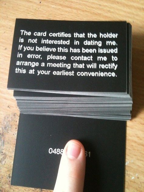 This hopeful dating-based card. | The 31 Greatest Business Cards In The History Of All Business Funny Business Cards, Moving On After A Breakup, Best Business Cards, Compliment Cards, Uber Humor, Silly Gifts, Visit Card, Funny Sites, Touching Words