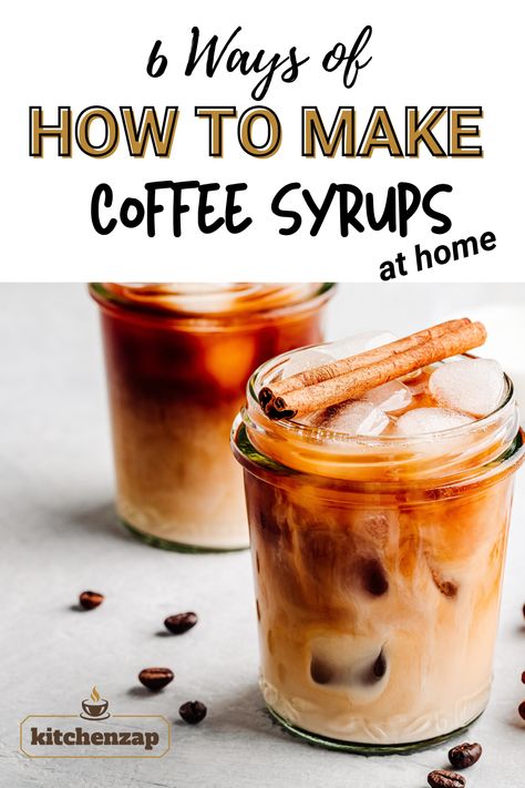 Hazelnut Syrup Recipe, Sugar Free Syrup Recipe, Caramel Coffee Syrup, Torani Syrup Recipes, Breakfast Ideas Easy Healthy, Flavored Coffee Recipes, Torani Recipes, Vanilla Syrup For Coffee, Homemade Coffee Syrup