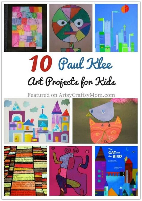 Paul Klee was different from other artists, his sarcastic wit being one difference! Learn more about this artist with 10 Paul Klee Art Projects for Kids. via @artsycraftsymom Paul Klee Art Projects, Famous Artists For Kids, Klee Art, Paul Klee Paintings, Famous Art Paintings, Paul Klee Art, Artist Project, Art Projects For Kids, Art Lessons For Kids