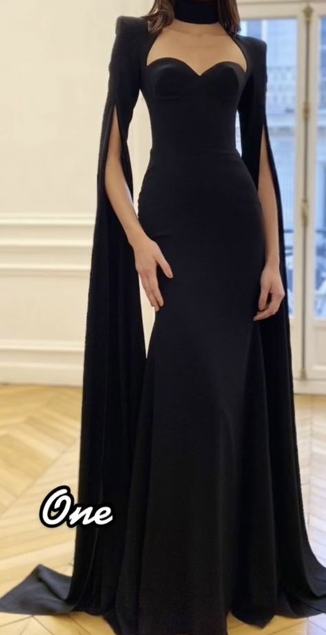 Classy Prom Dresses Long, Prom Dress With Cape, Black Birthday Party, Robes Glamour, Classy Prom, Black Dresses Classy, Classy Prom Dresses, Grooming Tips, Elegant Dresses Classy