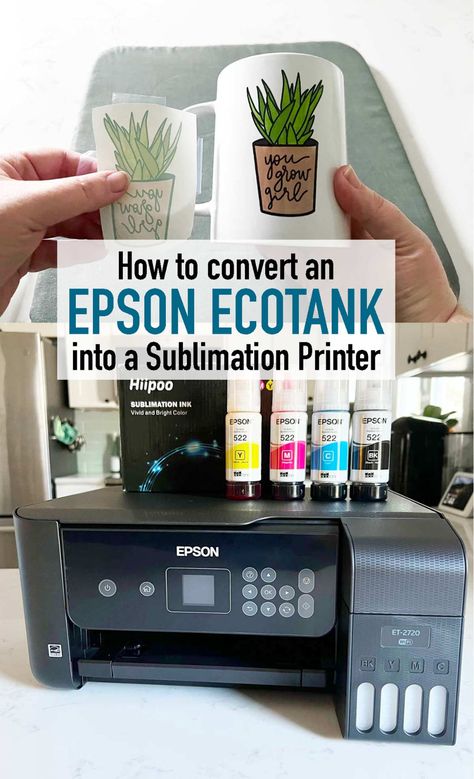 Printer Hacks, Epson Ecotank Printer, Tshirt Printing Business, Sublimation Gifts, Sublimation Ideas Projects Inspiration, Epson Printer, Cricut Projects Beginner, Circuit Projects, Sublimation Printer