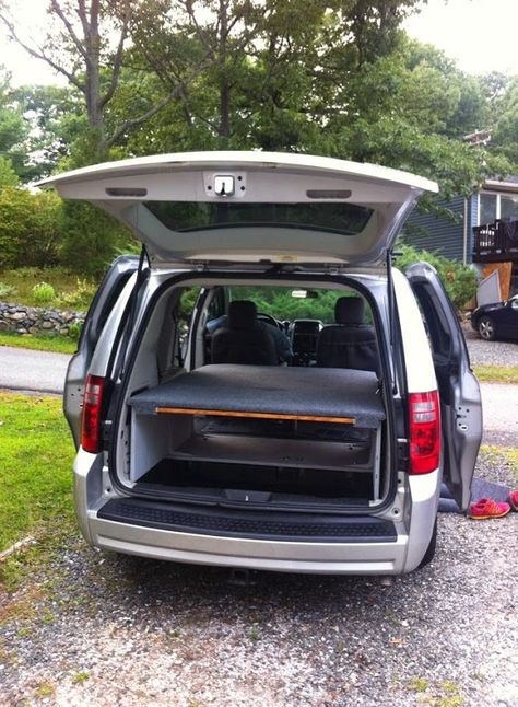 Minivan Storage Ideas, Van Glamping, No Build Suv Camper, Diy Center Console Van, Van Organization Minivan Kids, No Build Minivan Camper, Chloe Liese, Minivan Camper Conversion Honda Odyssey, Minivan Conversion