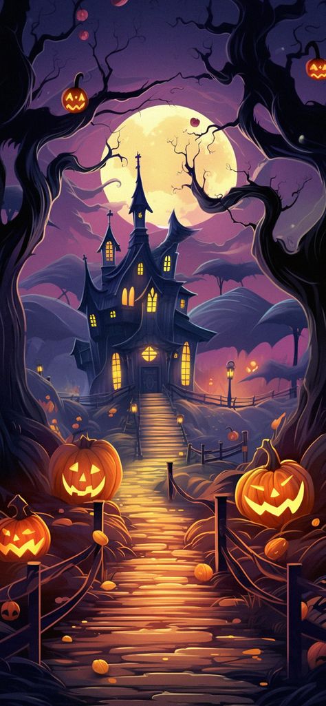 Halloween Wallpaper, Cartoon Style, Pumpkins, Wallpapers, Iphone, Halloween