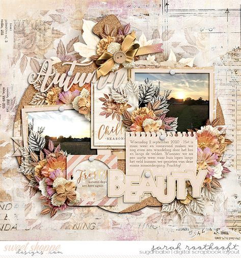 Fall Scrapbook Layouts, Smash Book Pages, Digi Scrapbooking, Fall Scrapbook, Evening Walk, Scrapbooking Inspiration, Digital Scrapbooking Layouts, Canvas Ideas, General Crafts