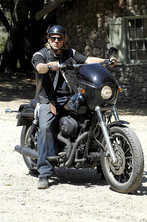 Movies, TV & Music | 25 Pictures of Charlie Hunnam on Sons of Anarchy That Are Nothing Short of Badass | POPSUGAR Entertainment Photo 4 Sons Of Anarchy Tara, Harley Dyna Super Glide, Dyna Super Glide Sport, Sons Of Anarchy Motorcycles, Sons Of Anarchy Samcro, Dyna Super Glide, Super Glide, Harley Dyna, Jax Teller