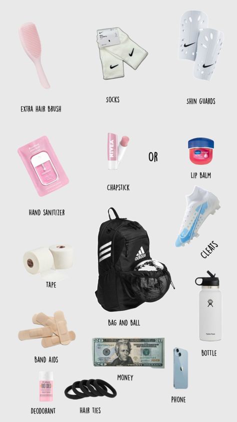 Soccer Bag Essentials, School Backpack Essentials, Football Bag, Soccer Bag, School Bag Essentials, Backpack Essentials, Bag Essentials, Essential Bag, School Backpacks