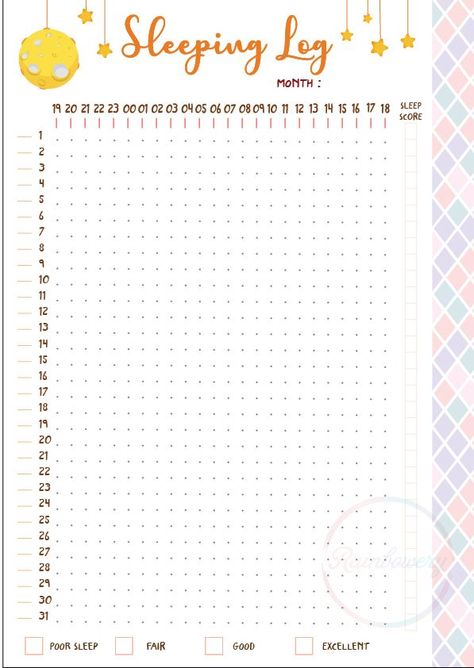 Easy-to-use printable sleep tracker for A4 and A5 paper. Track your sleep quality, duration, and wake-up time. Improve your sleep habits and wake up feeling Sleep Log Printable, Sleep Tracker Template, Printable Sleep Tracker, Printable Habit Tracker, Bullet Journal Ideas Templates, Discbound Planner, Bullet Journal Tracker, Health Tracker, Dot Journals