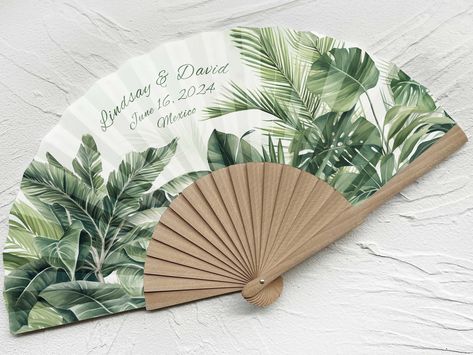 1. Handmade: The wedding flavor hand fan is made of natural wood and fabric. Each piece is handcrafted with great attention to detail. Each fan can be printed with your custom name or pattern, depending on your preference. 2. Fan Dimensions: 23 cm (9.05inches) when closed, 42 cm(16.5inches) when opened, 42g/fan. 3. If the fan needs extra engraving on the wooden part of the middle or side rib handle, there is an extra fee, please contact me, thank you! 4.How to place an order?  1). Select the qua Hawaii Wedding Favors For Guests, Puerto Rican Wedding Favors, Rustic Wedding Party Favors, Wedding Flavors, Fans Wedding, Outdoor Beach Wedding, Quinceanera Gifts, Concert Gift, Folding Hand Fan