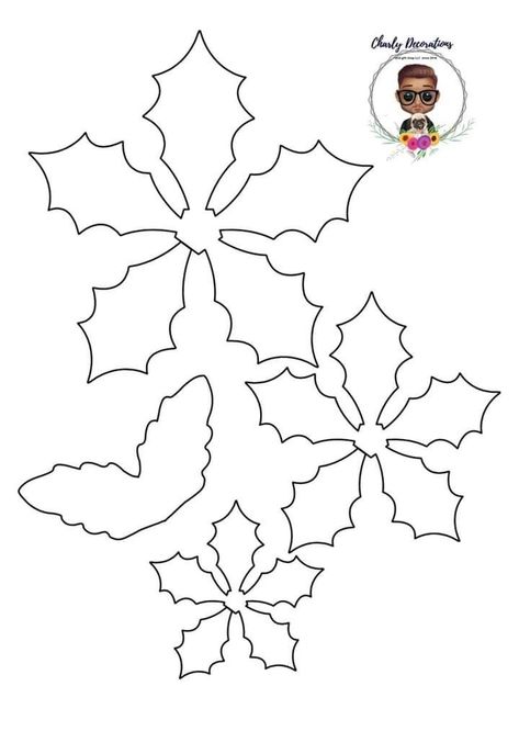 Felt Poinsettia Pattern, Diy Poinsettia, Felt Poinsettia, Poinsettia Pattern, Christmas Ornament Template, Christmas Clothespins, Easy Christmas Ornaments, Natural Christmas Decor, Cadeau Parents