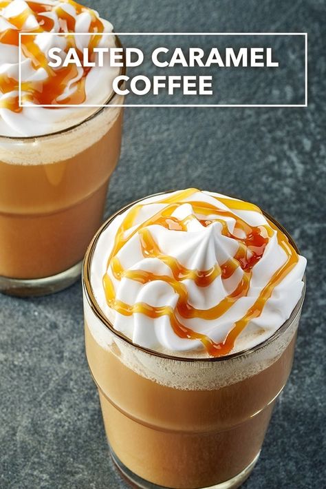 DIY: Your Favorite Coffee Shop Drinks | Her Campus Coffee Shop Drinks, Keurig Recipes, Minuman Starbucks, Homemade Mocha, Mocha Drink, Salted Caramel Coffee, Vanilla Chai Tea, Starbucks Diy, Coffee Store