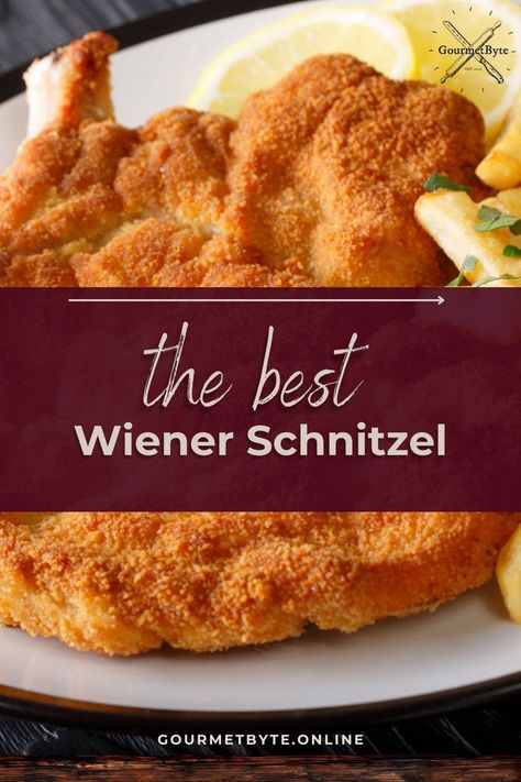 An austrian classic that always works and with a few professional gastronomic tips your schnitzel will turn out like in a restaurant. Typically austrian, it is served with cranberry jam and lemon. Ready for your traditional restaurant dish? Wiener schnitzel recipe, original schnitzel recipe, original viennese schnitzel, schnitzel, how to make schnitzel, austrian schnitzel, viennese schnitzel, quick recipes, easy recipes, easy dinner, dinner recipes, lunch Shnitzle Recipe Beef, Veal Schnitzel Recipe, Austrian Appetizers, Weiner Schnitzel Recipe, Austrian Schnitzel, Knodel Recipe, How To Make Schnitzel, Bacon Wrapped Chicken Recipes, Veal Schnitzel