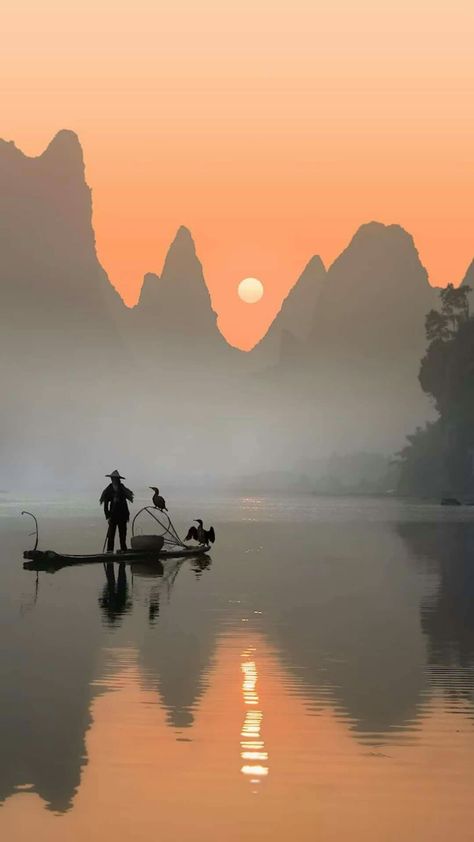 Image Nature, Guilin, Chinese Landscape, Landscape Photography Nature, Watercolor Landscape Paintings, Nature Aesthetic, Fantasy Landscape, Watercolor Landscape, Beautiful Landscapes