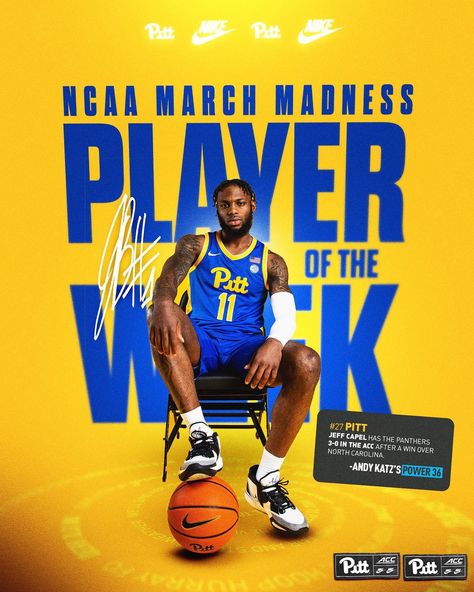 Player Of The Year Graphic, Player Of The Week Graphic, Baseball Graphics, Sports Banners, Sports Inspiration, Game Posters, Ncaa March Madness, Poster Inspiration, Sports Poster