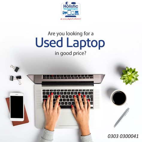 Shop our wide selection of laptops of top brands. Grab the new conditioned laptops at affordable price. Contact us right now and get your laptop at your home.  Contact us: 0303-0300041 Email: Support@holistictechnologies.com.pk For More Details Visit Our Website: www.holistictechnologies.com.pk  #holistictechnologies #laptops #computers #technology #macbook #gaming #samsung #apple #lenovo #hp #dell #windows Laptop Store, Computer Repair Services, Cover Pics For Facebook, Laptop Design, Ads Creative Advertising Ideas, Best Gaming Laptop, Social Media Advertising Design, Laptops For Sale, Laptop Repair