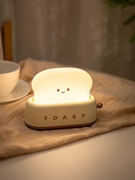 Mini Toaster, Bread Toaster, Cute Night Lights, Led Night Lamp, Portable Lamps, Cute Room Decor, Desk Light, Night Lamps, Led Night Light