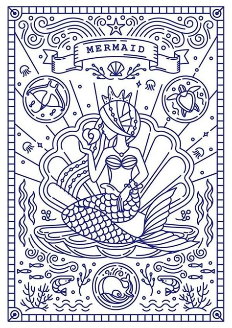 Learn Line Art, Mermaid Vector Illustration, Mermaid Line Drawing, Mermaid Graphic Design, Mermaid Art Drawing, Mermaid Line Art, Net Illustration, Mermaid Graphic, Mermaid Vector