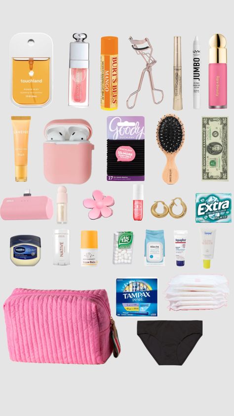 BACK TO SCHOOL! emergency kit❤️ Emergency Period Kit For School, Cute Emergency Kit Bags, What To Pack In Emergency Kit For School, 5th Grade Emergency Kit, Emergancy Kits Girl For School, Emergency School Kit, Middle School Emergency Kit, Period Bag For School Emergency Kits, Period Emergency Kit For School