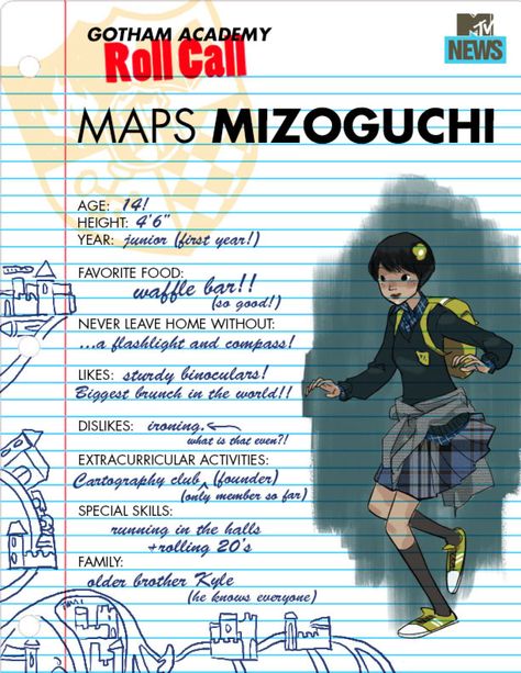 Maps Mizoguchi by Karl Kerschl Maps Mizoguchi, Superhero Inspiration, Gotham Academy, Comics Ideas, Draw Comics, Gotham Girls, Animal Education, Arte Dc Comics, Batman Universe