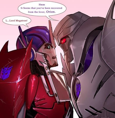 Megatron X Optimus Prime, Megatron X Optimus, Transformers Prime Ratchet, Transformers Prime Bumblebee, Optimus Prime Art, Transformers Megatron, Transformers Memes, Orion Pax, Transformers Decepticons