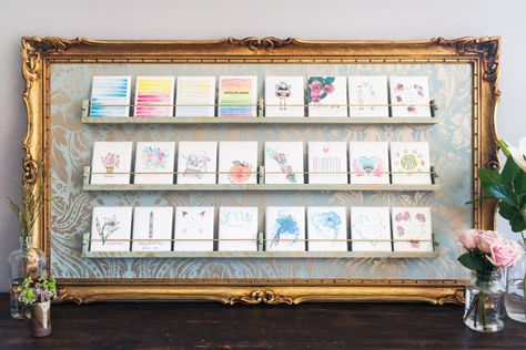 stationery Greeting Card Display, Business Card Displays, Craft Market Display, Kelly Brown, Postal Vintage, Craft Fairs Booth, Craft Stalls, Craft Fair Displays, Craft Display