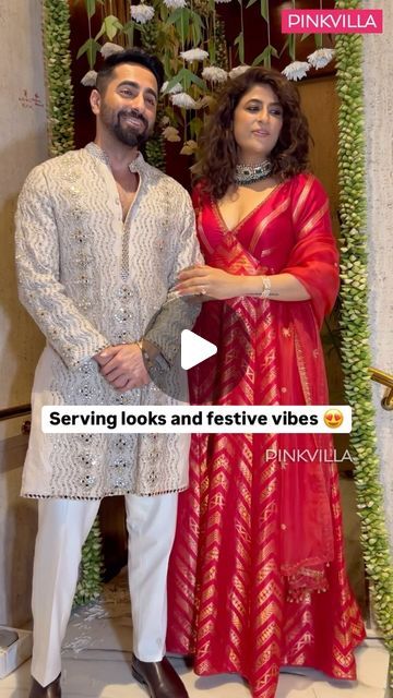 Pinkvilla on Instagram: "@ayushmannk and his wife making a grand, stylish exit at Manish Malhotra’s Ganpati pooja! 🙌🏽🌟 Fashion and festivity all in one!

#ayushmaankhurana  #ganpati #ganeshchaturthi #Pinkvilla" Indian Wedding Looks For Guests, Pooja Outfit Indian, Latest Wedding Guest Outfits Indian, Wedding Guest Outfits Indian, Wedding Looks For Guests, Indian Wedding Looks, Indian Wedding Outfits For Women, Wedding Guest Outfit Indian, Wedding Outfits For Women