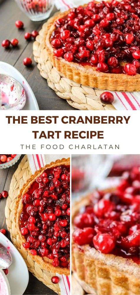 This cranberry tart recipe features the rich flavors of brown butter and cranberries! Perfect for fall dessert, this tart features a buttery crust and a tangy cranberry filling. Ideal for Thanksgiving dessert, Christmas, and all holiday desserts. Nantucket Cranberry Tart, Fall Tarts Desserts, Fall Tart Recipes, Christmas Tart Recipes, Cranberry Tart Recipe, Holiday Tarts, Cranberry Filling, Sunday Tea, Easy Dinner Desserts