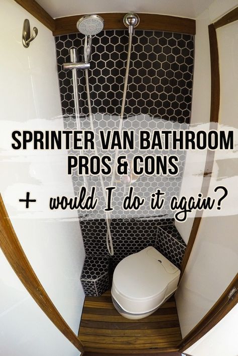 Sprinter Van Bathroom, Van Bathroom, Camper Bathroom, Sprinter Van Conversion, Tiny Camper, Kombi Home, Sprinter Camper, Van Life Diy, Camper Van Conversion Diy