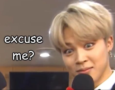 Person: K-Pop is 4 Crazy!_ Me and Jimin: EXCUSE MEH?! Bts Captions, Bts Reaction, Response Memes, Bts Meme Faces, Reaction Memes, Bts Reactions, Bts Memes Hilarious, Kpop Meme, Bts Meme