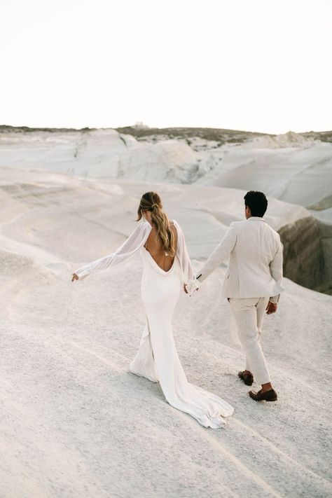 Greece Milos, Couple Portrait Wedding, Sarakiniko Beach, Wedding In Greece, Micro Weddings, Wedding Session, Portrait Wedding, Greece Wedding, Greek Wedding