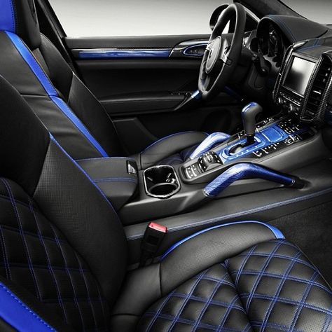 Blue Interior Car Design, Dark Blue Car Interior, Car Blue Interior, Black And Blue Car Interior, Car Mods Interior Blue, Blue Car Aesthetic Interior, Blue Car Accessories Aesthetic, Blue Car Interior Decor, Blue Interior Car