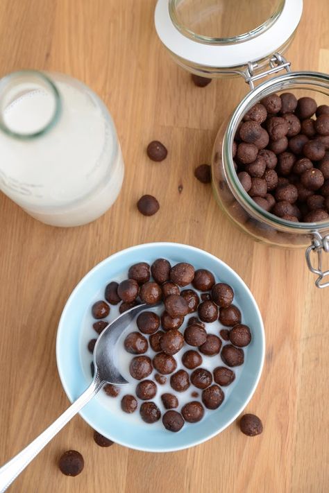 Homemade Puffs, Cereal Recipes Homemade, Sugar Free Cereal, Cocoa Puffs Cereal, Homemade Cocoa, Coco Puffs, Homemade Cereal, Biscuits Diététiques, Cocoa Puffs