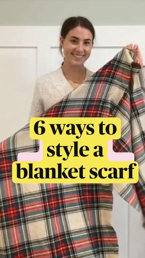 6 ways to style a blanket scarf | Pinterest How To Tie Blanket Scarf, How To Style A Blanket Scarf, How To Scarf Wrap, Scarf Styles Winter, Style A Blanket Scarf, Christmas Maternity Outfits, Cold Clothes, Blanket Scarf Outfit, Cold Places