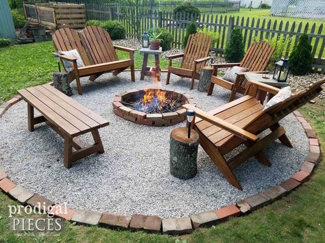 How to Build a DIY Fire Pit in a Day by Prodigal Pieces | prodigalpieces.com Design Per Patio, Outdoor Fire Pit Area, Outdoor Fire Pit Designs, Fire Pit Landscaping, Backyard Seating, Potager Garden, Backyard Diy, Diy Fire Pit, Backyard Inspiration