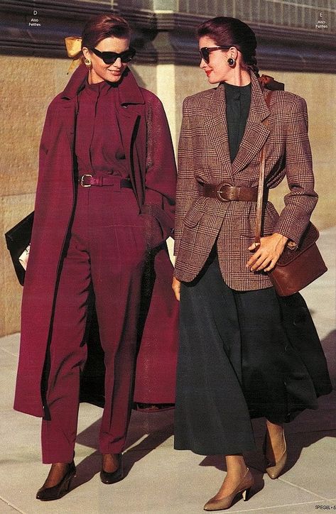 1990s Fashion Winter, 1940s Pants Outfits, Christmas 90s Outfit, Vintage Fashion Catalog, 1980s Fashion Women Outfits, 80s Christmas Outfit, Diana 90s, 80s Winter Fashion, Upper East Side Fashion