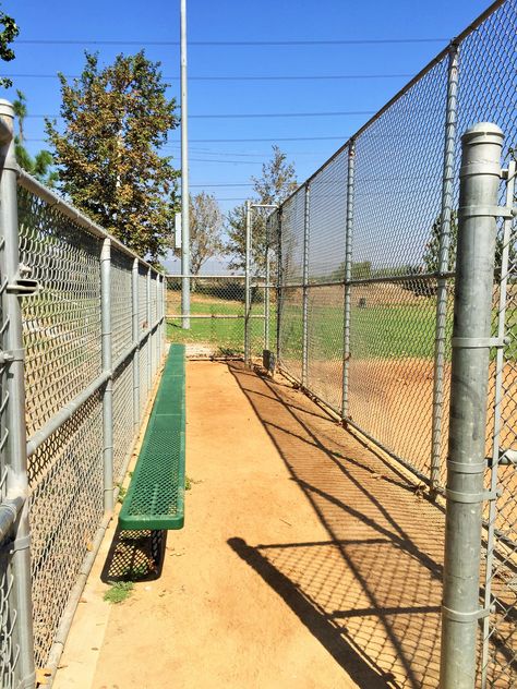 The baseball dugout along first base on the lower level baseball field at James C. Huber Park in Eastvale, California. http://youreastvalerealtor.com/eastvale-parks/ Baseball Dugout, Baseball Diamond, Vision Boards, Vintage Country, Baseball Field, Railroad Tracks, The Great Outdoors, Theater, California