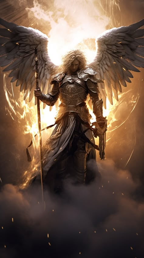 Warrior angel created with AI by Amanda Church Angel Warrior Tattoo, Guardian Angel Pictures, Warrior Angel, Male Angels, Always Pray, Male Angel, Life Challenge, Authentic Life, Angel Artwork