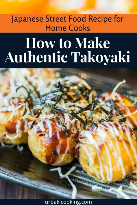 Craving the iconic Japanese street food, Takoyaki? Learn how to make these delicious octopus-filled balls at home with this easy-to-follow recipe. We'll guide you through each step, from preparing the batter to achieving the perfect crispy exterior and gooey interior. Discover the traditional toppings and sauces that give Takoyaki its unique flavor. Whether you're a seasoned cook or new to Japanese cuisine, this recipe makes it simple to enjoy Takoyaki in your own kitchen. Takoyaki Recipe, Takoyaki Sauce, Takoyaki Pan, Japanese Street Food Recipes, Street Food Recipe, Kewpie Mayonnaise, Japanese Food Traditional, Healthy Asian Recipes, Easy Japanese Recipes